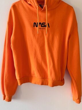 H&M Orange NASA Logo Crewneck Sweater